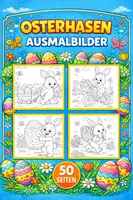 Vorschau - Mal- und Bastelvorlagen - Osterhasen Ausmalbilder (50 Malvorlagen) - Deckblatt