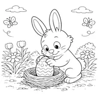 Vorschau - Mal- und Bastelvorlagen - Osterhasen Ausmalbilder (50 Malvorlagen) - Seite 3