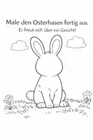 Vorschau - Bildkarten - Ostern im Kindergarten - 2 kreative Ausmalbilder mit Osterhase - Kita und Vorschule - gratis download - Seite 1