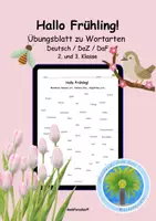 Vorschau - Arbeitsblätter - 🌷Übungsblatt zu Wortarten Frühling | Deutsch | DaZ | DaF | | Wortschatzarbeit | 2. und 3. Klasse | Grundschule | Wotschatz Frühling | Wortschatz Ostern - Deckblatt