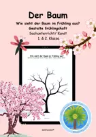 Vorschau - Arbeitsblätter - 🌷Der Baum im Frühling | Frühlingsbaum | Kreatives Gestalten Frühling | Frühling Sachunterricht | Frühling Kunstunterricht | 1 und 2. Klasse | Grundschule | Jahreszeit Frühling | Arbeitsblatt Frühling | Frühling kreatives Arbeitsblatt | - Deckblatt