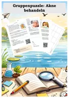 Vorschau - Arbeitsblätter - Materialpaket: Unsere Haut (Aufbau, Reize, Akne, Sonnenschutz) - Seite 1