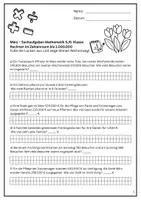 Vorschau - Arbeitsblätter - Textaufgaben Klasse 5/6 | Frühling - Seite 1
