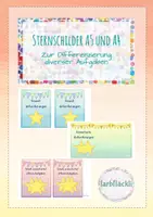 Vorschau - Fördermaterial/Inklusion - Sternschilder zur Differenzierung A5 und A4 - Deckblatt