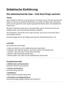Vorschau - Stundenentwürfe - Gleichnis von der selbstwachsenden Saat - Stundenentwurf - Seite 1
