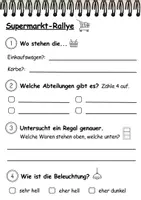 Vorschau - Arbeitsblätter - Supermarkt-Rallye - Deckblatt