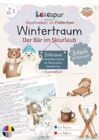 Vorschau - Arbeitsblätter - Winter Lesespur Klasse 2 - 4: Wintertraum - Der Bär im Skiurlaub - Deckblatt