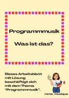Vorschau - Arbeitsblätter - Programmmusik - Was ist das? + Lösung - Deckblatt