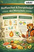 Vorschau - Arbeitsblätter - Stoffwechsel & Energiebedarf des Menschen - Biologie 5./6. Klasse - Deckblatt