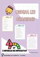 Vista previa - Tarjetas / Manipulativos - ORDENA LES ORACIONS - Portada