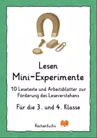 Vorschau - Arbeitsblätter - Lesen: Mini-Experimente - Leseverstehen - Deckblatt