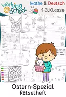 Vorschau - Arbeitsblätter - Ostern Miniheft Klasse 1-3 | Deutsch & Mathematik Grundschule - Deckblatt