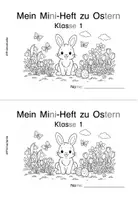 Vorschau - Arbeitsblätter - Mini-Heft Ostern (Deutsch und Mathe in Klasse 1 und 2) - Seite 1