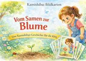 Vorschau - Bildkarten - Kamishibai Bildkarten – Vom Samen zur Blume | Sachgeschichte für Kita & Kindergarten | Pflanzen wachsen - Deckblatt