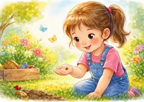 Vorschau - Bildkarten - Kamishibai Bildkarten – Vom Samen zur Blume | Sachgeschichte für Kita & Kindergarten | Pflanzen wachsen - Seite 1