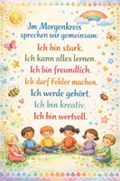 Vorschau - Bildkarten - Kindgerechte Affirmationen für den Morgenkreis – Kita & Kindergarten | 2 kostenlose Poster - Deckblatt