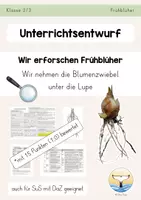 Vorschau - Stundenentwürfe - Frühblüher UB Entwurf - Blumenzwiebel untersuchen - Deckblatt