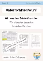 Vorschau - Stundenentwürfe - Entdeckerpäckchen UB Mathe Entwurf - Deckblatt
