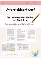 Vorschau - Stundenentwürfe - Elfchen UB (Entwurf) Kreatives Schreiben im Herbst - Deckblatt