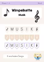 Vorschau - Poster - Wimpelkette Musik (verschiedene Designs) - Deckblatt