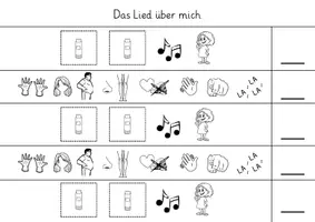 Vorschau - Arbeitsblätter - Liederarbeitung- "Über mich" - Seite 2