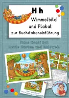 Vorschau - Poster - Buchstabe H h: Wimmelbild zur Buchstabeneinführung - Deckblatt