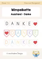 Vorschau - Poster - Wimpelkette Ausstand Abschied "Danke" - Deckblatt