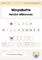 Vorschau - Poster - Wimpelkette Herzlich Willkommen - Deckblatt