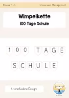 Vorschau - Poster - 100 Tage Schule Wimpelkette - Deckblatt
