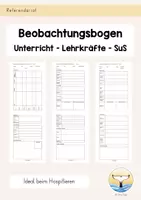 Vorschau - Anderer Materialtyp - Referendariat Hospitieren Beobachtungsbogen - Deckblatt
