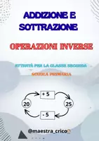 anteprima - Materiale di supporto/inclusione - ADDIZIONE E SOTTRAZIONE OPERAZIONI INVERSE - Pagina di copertina
