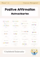 Vorschau - Poster - Positive Affirmation - Mutmachkarten - Deckblatt