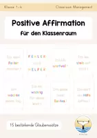 Vorschau - Poster - Positive Affirmation für den Klassenraum - Deckblatt