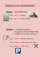 Vorschau - Fördermaterial/Inklusion - Merkblatt zum Gebrauch von Modalverben - Deckblatt