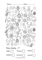 Vista previa - Hojas de trabajo - Easter Egg hunt - find the words - página 1