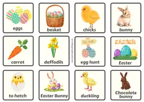 Vista previa - Hojas de trabajo - Easter memory game - página 1