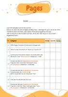 Vorschau - Arbeitsblätter - Übungsaufgaben zum Programm Pages - Deckblatt