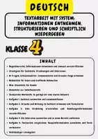Vorschau - Arbeitsblätter - Materialpaket: Textarbeit mit System Informationen aus Texten sicher erfassen und klar formulieren Klasse4 - Seite 1