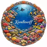 Vorschau - Mal- und Bastelvorlagen - Mandalas und Fantasiereise zu Korallenriffen - Deckblatt