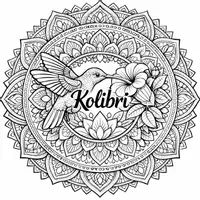 Vorschau - Mal- und Bastelvorlagen - Mandala und Fantasiereise zu Kolibri - Seite 1