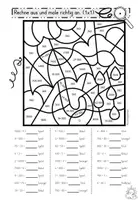 Vorschau - Arbeitsblätter - Rechenmalblätter Frühling Klasse 1-4 | Rechnen und Malen | Mathematik Grundschule - Seite 3