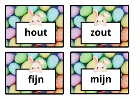 Voorbeeld - leeskaartjes tweeklanken - Pagina 1