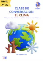 Vista previa - Unidades / Secuencias / Situaciones de Aprendizaje - El clima | Pack de conversación(A1-A2) - Portada