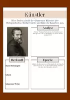 Vorschau - Arbeitsblätter - Künstler der Weltgeschichte - Recherche - Lernheft - Seite 2