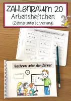 Vorschau - Anderer Materialtyp - Zahlenraum 20 Arbeitsheftchen (Zehnerunterschreitung) - Deckblatt