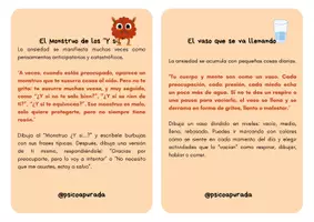 Vista previa - Tarjetas / Manipulativos - Metáforas para entender la ansiedad – Recurso infantil - página 2