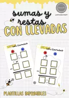 Vista previa - Refuerzo / NEE / Materiales de apoyo - Plantilla sumas y restas con llevadas - Portada