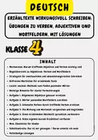 Vorschau - Arbeitsblätter - Erzähltexte wirkungsvoll schreiben: Übungen zu Verben, Adjektiven und Wortfeldern, mit Lösungen Klasse 4 - Deckblatt