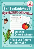 Vorschau - Arbeitsblätter - Kreatives Schreiben mit Wörterbox - Erntedankfest - Deckblatt