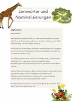 Vorschau - Unterrichtsreihen - Laufdiktat Klasse 6: Lernwörter und Nominalisierungen - Seite 1